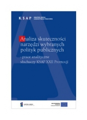 Okładka publikacji Analiza skuteczności narzędzi wybranych polityk publicznych